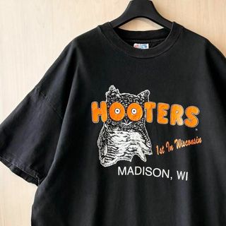 ヘインズ(Hanes)の90sUSA製古着ヴィンテージ　ヘインズ　ビーフィ　ロゴTシャツ　HOOTERS(Tシャツ/カットソー(半袖/袖なし))