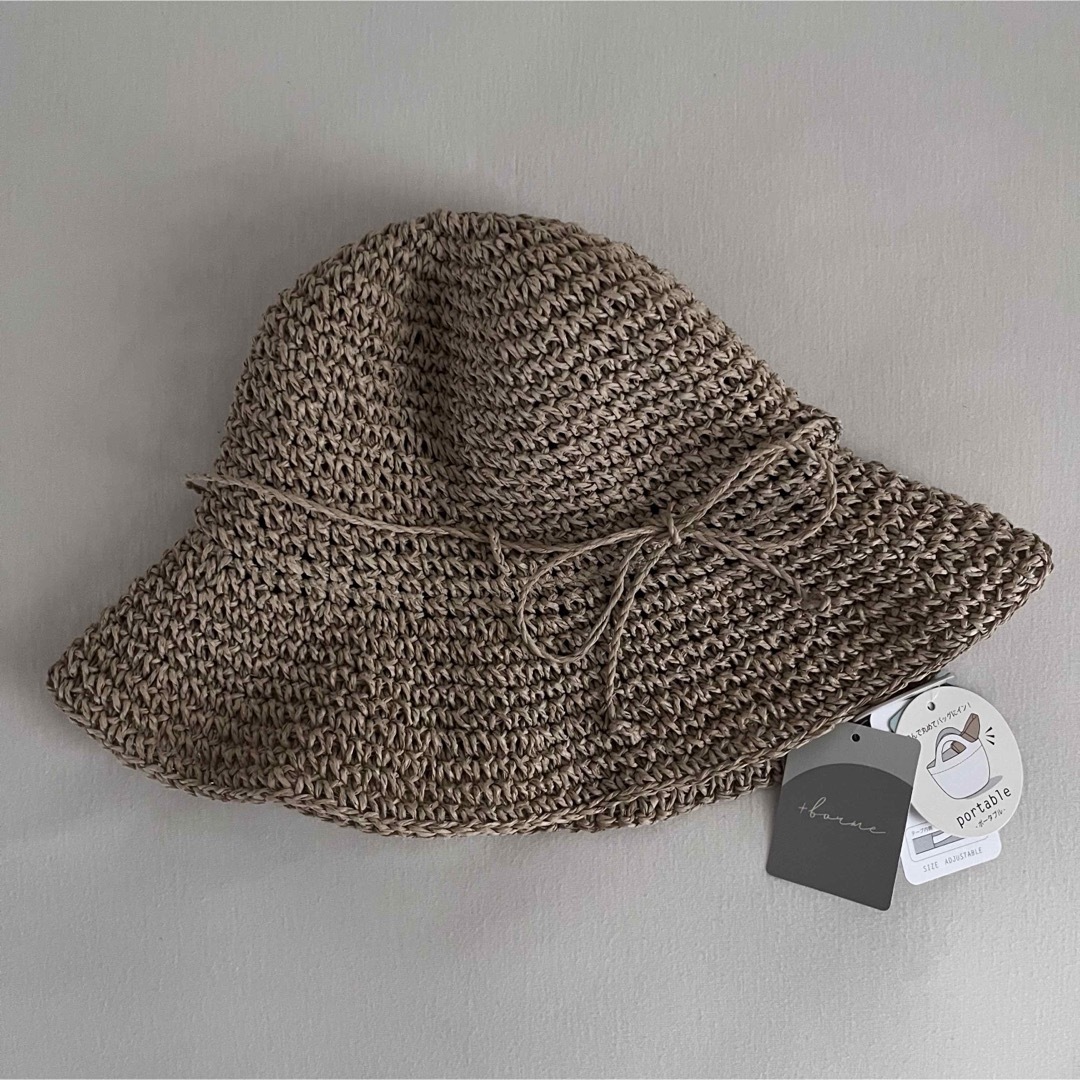 【未使用新品】麦わら帽子 レディースの帽子(麦わら帽子/ストローハット)の商品写真