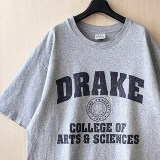 ヴィンテージ(VINTAGE)の90s USA製古着　ヴィンテージ　カレッジTシャツ　肉厚ヘビー　DRAKE大学(Tシャツ/カットソー(半袖/袖なし))