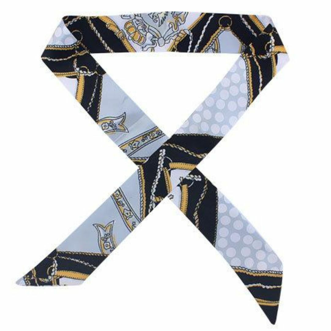 サテンスリムスカーフ　 　Ⓗハンドルブラック レディースのファッション小物(バンダナ/スカーフ)の商品写真