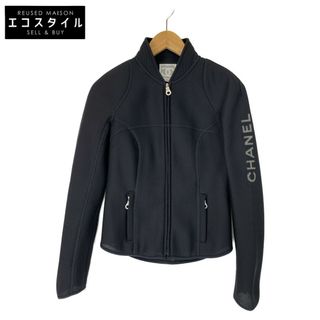 シャネル(CHANEL)のシャネル 国内正規 03P P21093V12485 スポーツライン ririジップアップ ロゴ メッシュ 36(ブルゾン)