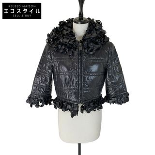 シャネル(CHANEL)のシャネル 美品 国内正規 P36676V26358 スポーツライン ココマーク フリル 中綿ブルゾン ショート 36(ブルゾン)