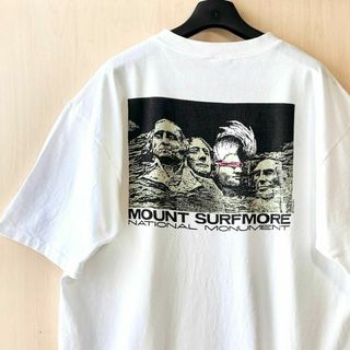 90s SA製古着　ヴィンテージ　クレイジーシャツ　パロディTシャツ　ラシュモア(Tシャツ/カットソー(半袖/袖なし))