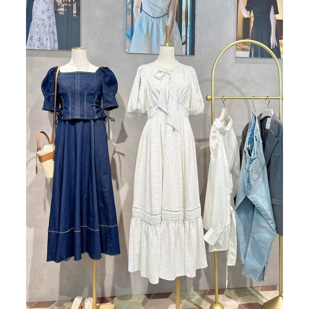 herlipto Eze Puff-Sleeve Denim Dress herlipto Eze Puff-Sleeve Denim Dress