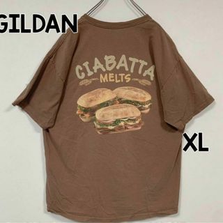 GILDANプリントロゴ半袖 シャツXLサイズ(Tシャツ/カットソー(半袖/袖なし))