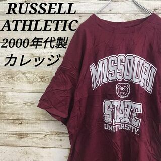 Russell Athletic - 【k4181】USA古着ラッセルアスレティック00s半袖Tシャツカレッジプリント