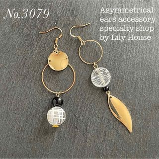 No.3079 ✴︎ ホワイトペイント とプレート 【残り3点 再販不可】(ピアス)