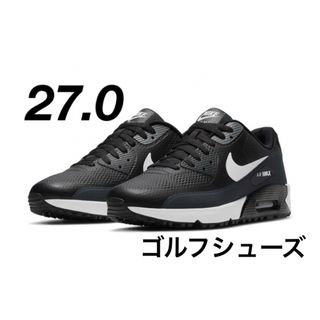 ナイキ(NIKE)のAIR MAX 90 GOLF ナイキ エアマックス90 ゴルフ ブラック 27(スニーカー)