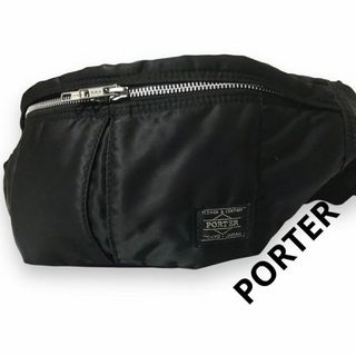 美品 PORTER 吉田カバン タンカー ボディ ウエスト バッグ ブラック