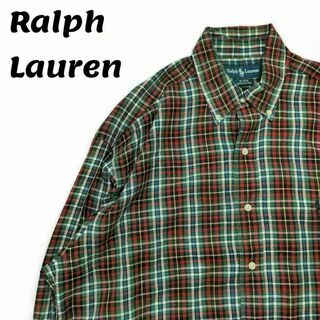 ラルフローレン(Ralph Lauren)のラルフローレン シャツ L相当 マルチカラー チェック柄 総柄 赤 緑 白 青(シャツ)