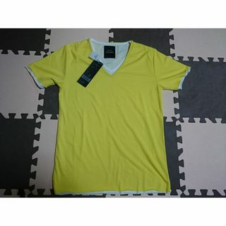 TETE HOMME テットオム レイヤードTシャツ 黄 M 細身 I-28