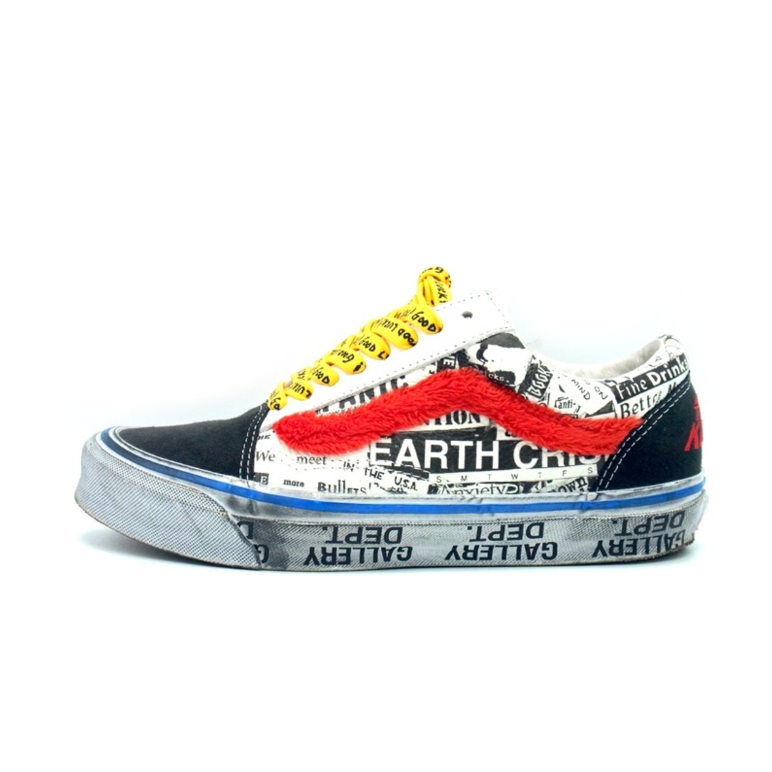 VANS VAULT(バンズボルト)のギャラリーデプト GALERRY DEPT × バンズ VANS ■ 23SS 【 OLD SKOOL 】 ニュース ペーパー デザイン ローカット スニーカー 33473 メンズの靴/シューズ(スニーカー)の商品写真