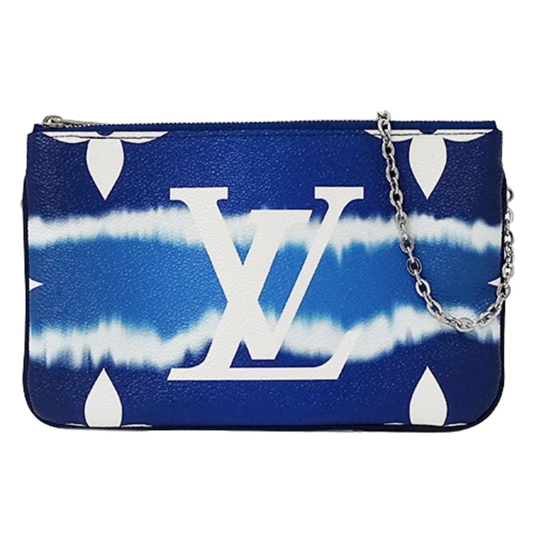 LOUIS VUITTON - ルイ ヴィトン LOUIS VUITTON バッグ LVエスカル レディース ブランド ショルダーバッグ ポシェット ドゥーブル ジップ ブルー M69124 青 チェーンショルダー コンパクト ミニバッグ おしゃれ 【中古】