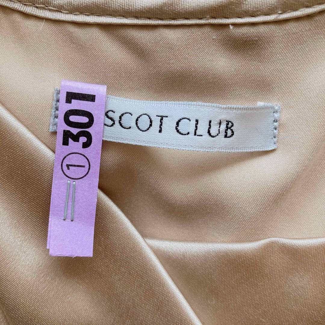 SCOT CLUB(スコットクラブ)のAライン ノースリ シャンパンゴールド フォーマル パーティードレス ワンピース レディースのワンピース(ひざ丈ワンピース)の商品写真