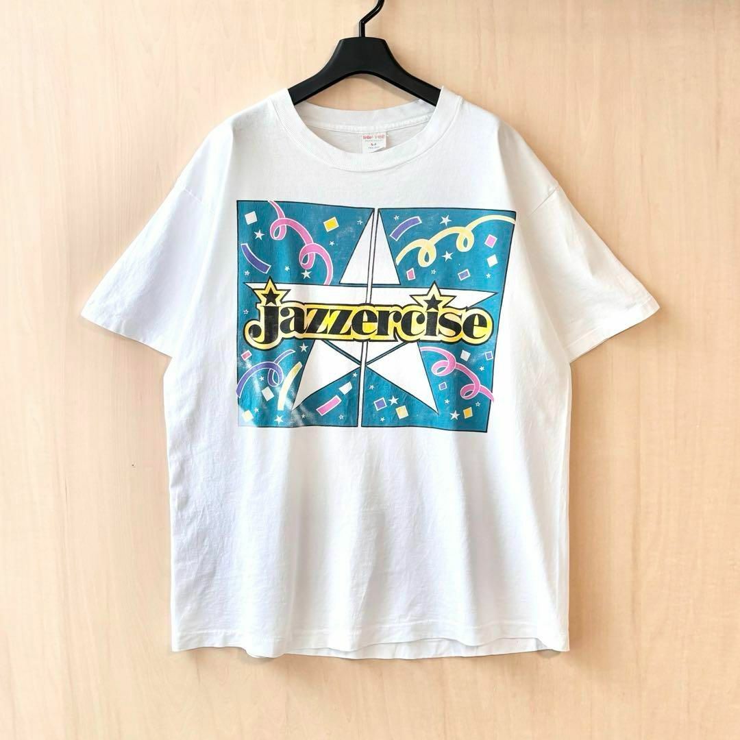 VINTAGE(ヴィンテージ)の90s USA製古着　ヴィンテージ　ロゴTシャツ　ジャザサイズ　シングルステッチ メンズのトップス(Tシャツ/カットソー(半袖/袖なし))の商品写真