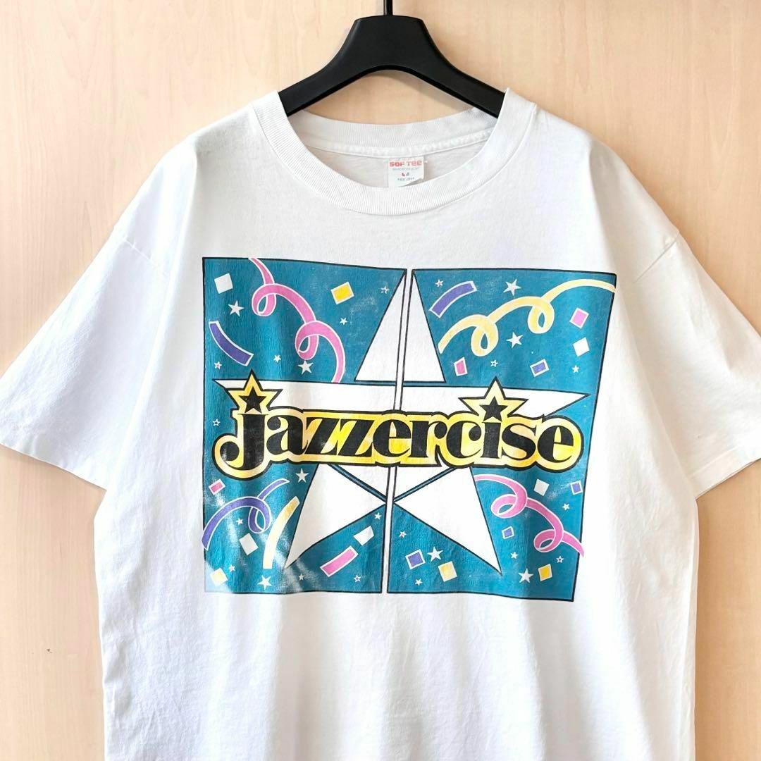 VINTAGE(ヴィンテージ)の90s USA製古着　ヴィンテージ　ロゴTシャツ　ジャザサイズ　シングルステッチ メンズのトップス(Tシャツ/カットソー(半袖/袖なし))の商品写真