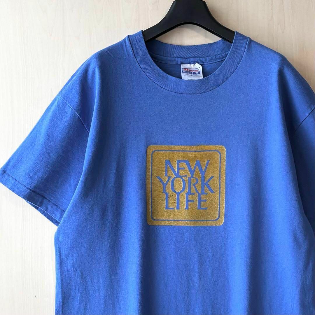 Hanes(ヘインズ)の90sUSA製古着　ヴィンテージ　ヘインズ　Tシャツ　ボックスロゴ　ニューヨーク メンズのトップス(Tシャツ/カットソー(半袖/袖なし))の商品写真