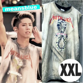 XXL◇ 渚園 メタリカ ブリーチ T-shirt