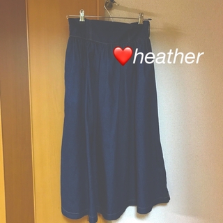 heather - ❤️used デニムheatherフレアスカート   