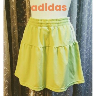 アディダス(adidas)のadidas ♡イエロー スカート ♡ L(ひざ丈スカート)