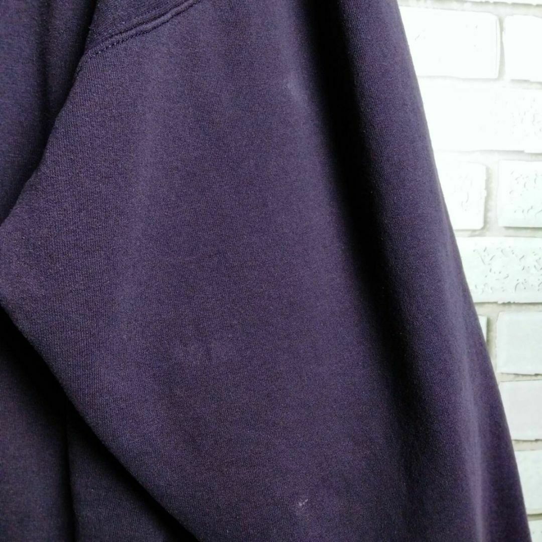 VINTAGE(ヴィンテージ)のモーニングサン☆スウェット　メキシコ製　裏起毛　二重襟　ビッグロゴ　ハート　紫 レディースのトップス(トレーナー/スウェット)の商品写真