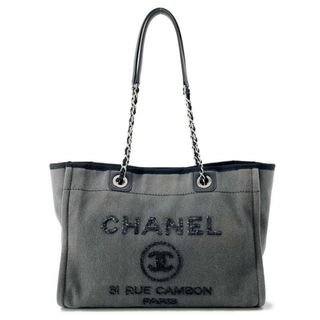 シャネル(CHANEL)のシャネル トートバッグ ドーヴィル ミディアム キャンバス スパンコール A67001 CHANEL チェーントート(トートバッグ)