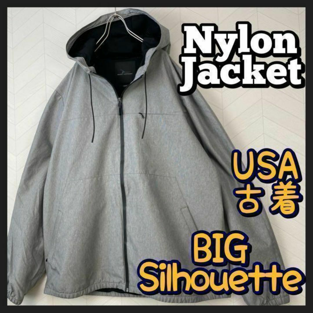 USA古着 ナイロンジャケット マウンテンパーカー 超ビックサイズ ゆるだぼ メンズのジャケット/アウター(ナイロンジャケット)の商品写真
