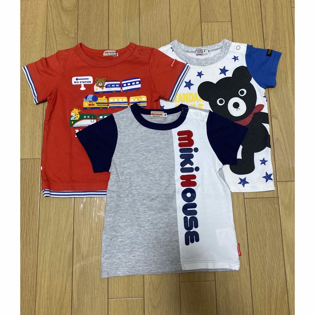 mikihouse(ミキハウス)のミキハウス　Tシャツ　3枚セット　90サイズ キッズ/ベビー/マタニティのキッズ服男の子用(90cm~)(Tシャツ/カットソー)の商品写真