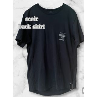 scair - 希少】【美品】 scair back shirt Tシャツ　黒　ブラック 2 