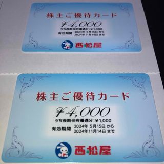 西松屋 株主優待 8000円分