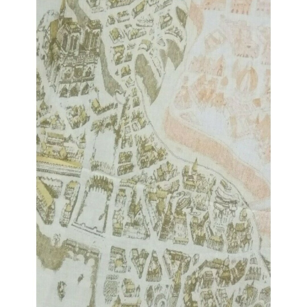 新品💗ボリュームストール♥ホース馬パリ地図スカーフ💗ライトサーモン💘 レディースのファッション小物(バンダナ/スカーフ)の商品写真