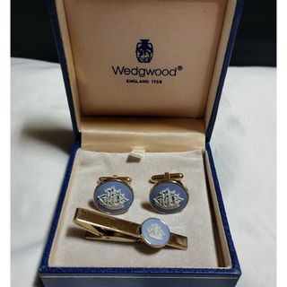 ウェッジウッド(WEDGWOOD)の◆WEDGWOOD ウェッジウッド◆タイピン&カフスセット ジャスパー 箱付き(ネクタイピン)