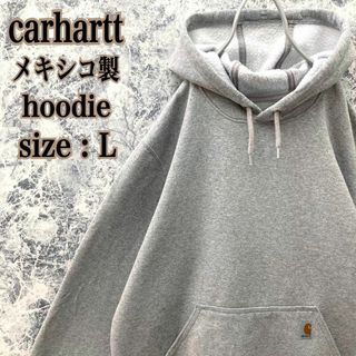 カーハート(carhartt)のC13 メキシコ製古着カーハートブランドタグデカロゴパーカーフーディービッグL(パーカー)