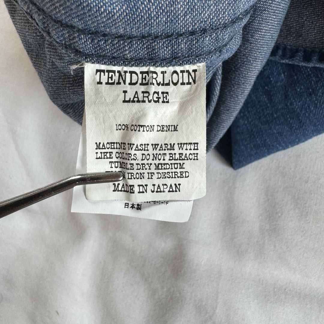 TENDERLOIN(テンダーロイン)のテンダーロイン　デニム　ベースボール　シャツ　半袖　L  baseball メンズのトップス(シャツ)の商品写真