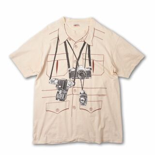 Hanes - XL 1980s ビンテージ ヘインズ ビーフィーT 探検家 騙し絵 Tシャツ