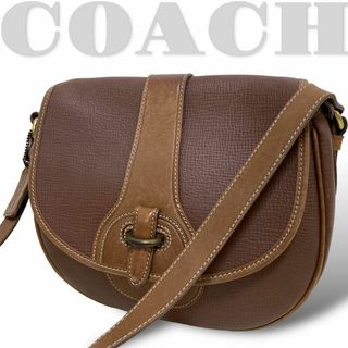 コーチ(COACH)の希少【オールドコーチ】ショルダーバッグ オールレザー スナップボタン ブラウン(ショルダーバッグ)