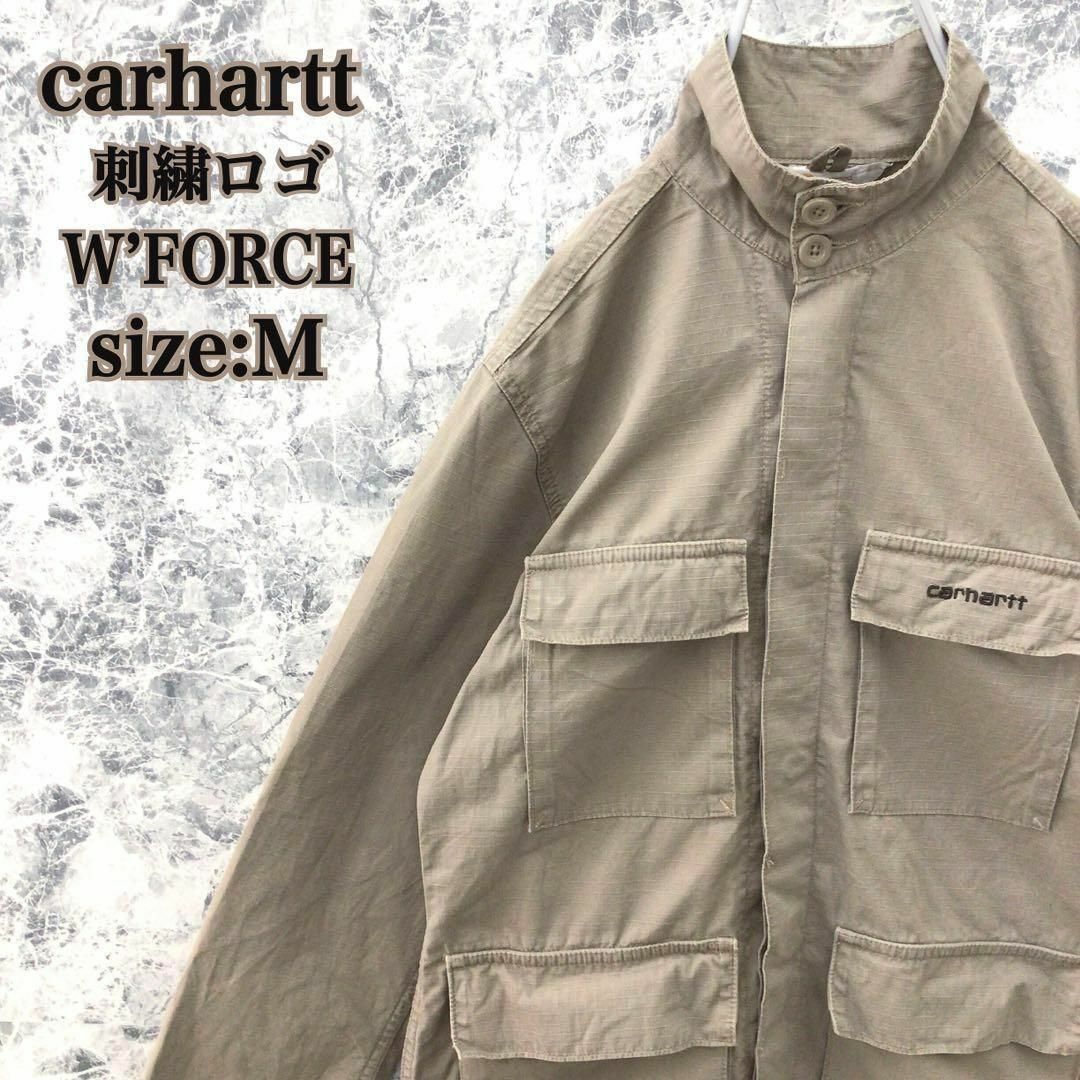 carhartt(カーハート)のS124 アメリカ古着カーハート刺繍ロゴM65W’FORCEミリタリージャケット レディースのジャケット/アウター(ミリタリージャケット)の商品写真