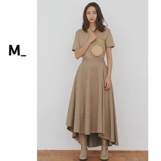 M_ エムアンダーバー　ロング　スカート フレア 茶色 ラップ風　ブラウン