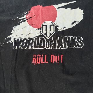 WORLD OF TANKS　黒　Ｔシャツ　Ｌ 古着(Tシャツ/カットソー(半袖/袖なし))