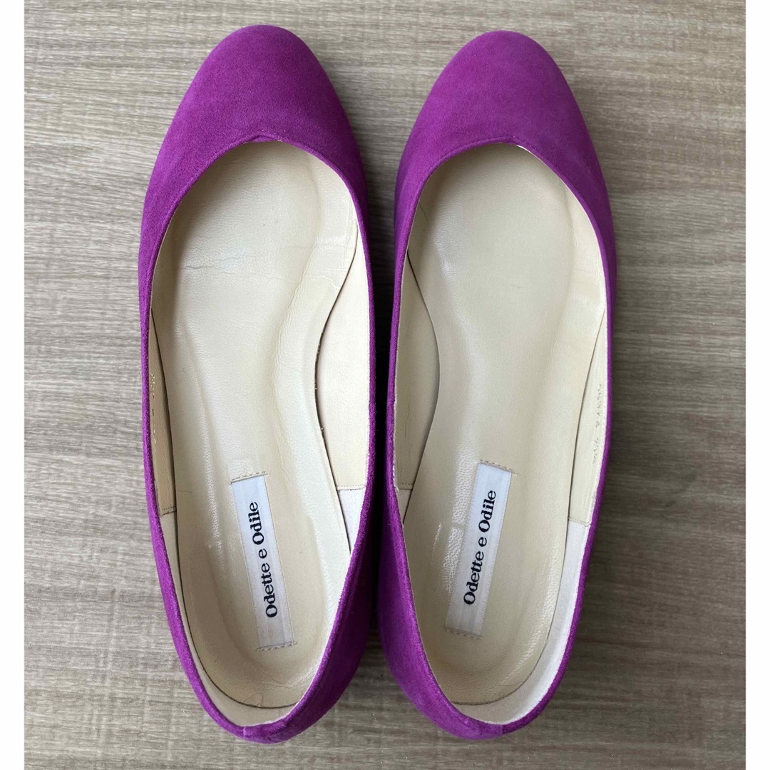Odette e Odile(オデットエオディール)のOdette e Odile ローヒールパンプス 紫 レディースの靴/シューズ(ハイヒール/パンプス)の商品写真