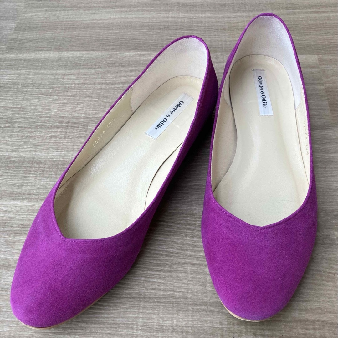 Odette e Odile(オデットエオディール)のOdette e Odile ローヒールパンプス 紫 レディースの靴/シューズ(ハイヒール/パンプス)の商品写真