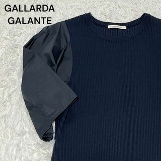 ガリャルダガランテ(GALLARDA GALANTE)のガリャルダガランテ　リブ　切替　Tシャツ　ブラック(Tシャツ(長袖/七分))