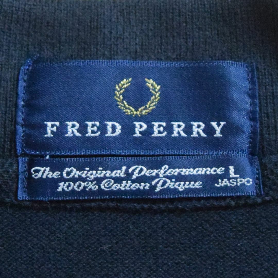 STUSSY(ステューシー)の《フレッドペリー》日本製　刺繡ロゴ　黒×イエロー　L　半袖ポロシャツ メンズのトップス(ポロシャツ)の商品写真