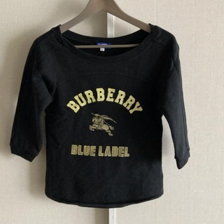 BURBERRY BLUE LABEL - バーバリーブルーレーベル スウェットトップス ブラック サイズ38