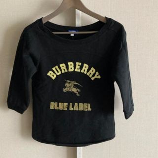 バーバリーブルーレーベル(BURBERRY BLUE LABEL)のバーバリーブルーレーベル スウェットトップス ブラック サイズ38(トレーナー/スウェット)