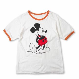 ディズニー(Disney)の1970年代 ビンテージ ミッキー オレンジリンガー Tシャツ(Tシャツ/カットソー(半袖/袖なし))