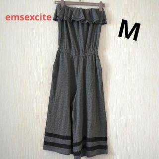 エムズエキサイト(EMSEXCITE)のemsexcite　オフショルダー　オールインワン　サロペット　フレアパンツ　M(その他)