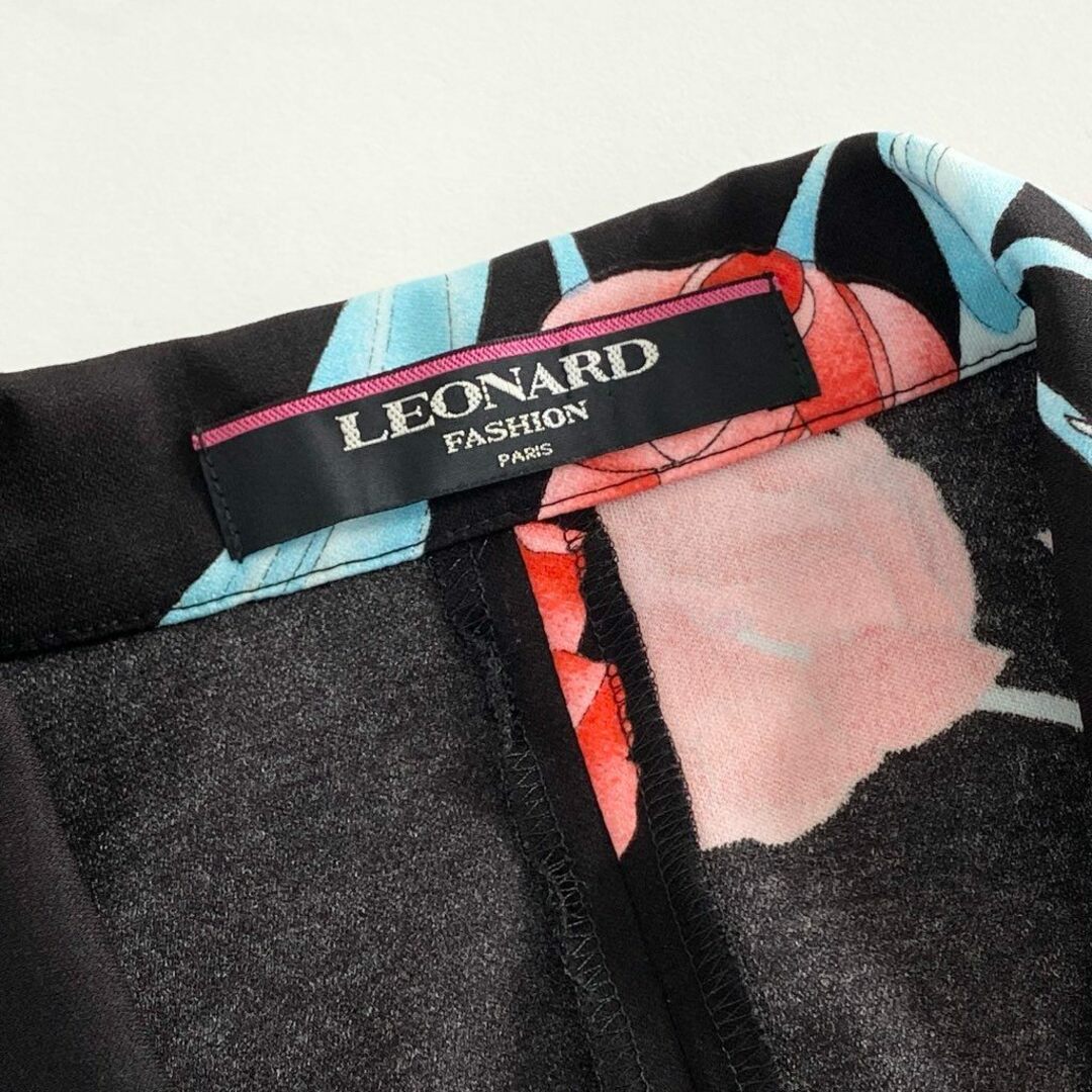 LEONARD(レオナール)の77e19-2 LEONARD レオナール カンカン素材 テーラードジャケット ブレザー サイズM マルチカラー レディース 日本製 レディースのジャケット/アウター(テーラードジャケット)の商品写真
