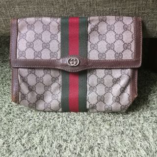 グッチ(Gucci)のGUCCI　オールドグッチ　クラッチバッグ　シェリーライン　GGスプリーム(クラッチバッグ)