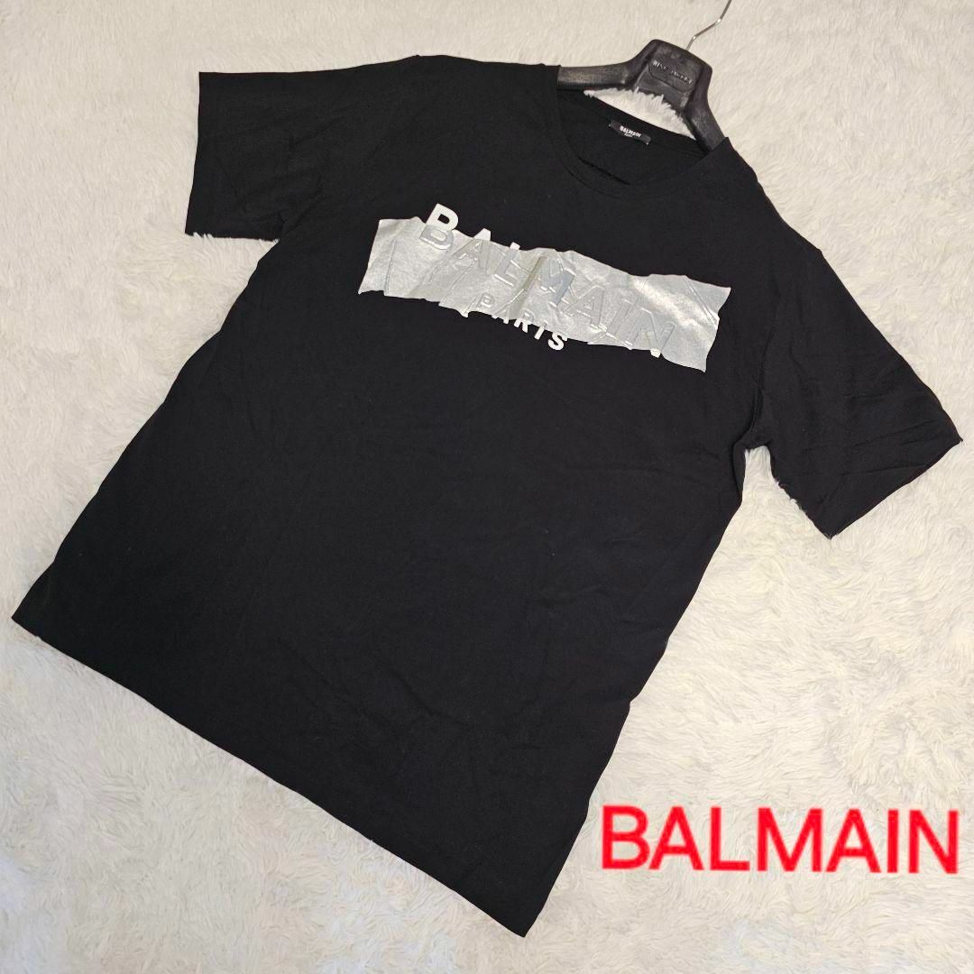 BALMAIN(バルマン)のBALMAIN  黒　銀　Tシャツ　バルマン　大きいサイズ　XL　メンズ メンズのトップス(Tシャツ/カットソー(半袖/袖なし))の商品写真